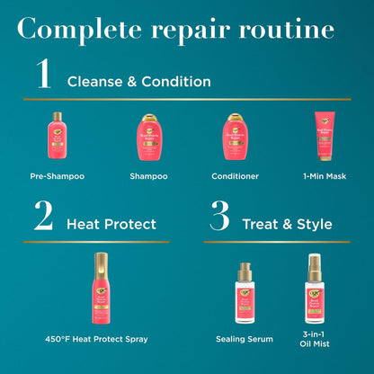 OGX Repair & Protect Bond Protein Repair Sealing Hair Serum - Frizz Treatment, Paraben-Free, 1.7 fl. oz