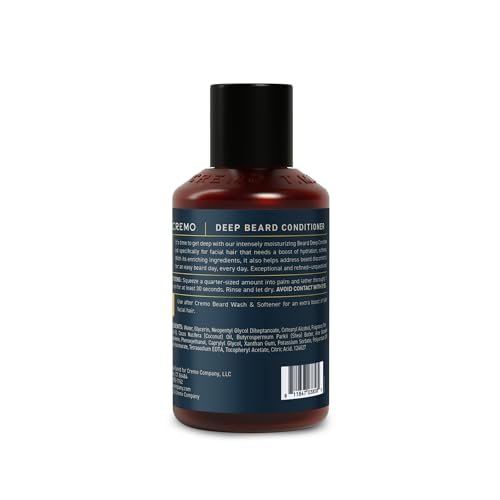 Cremo Palo Santo Beard Deep Conditioner for Men – Soften Dry, Coarse Facial Hair with Powerful Moisturizers, 6 Fl Oz Avelisse