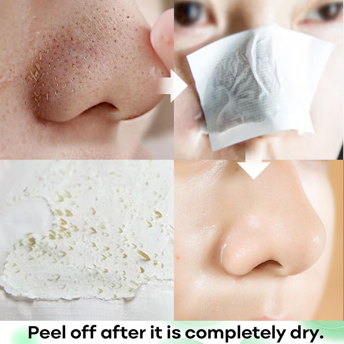 Blackhead Remover Peel Off Mask for Nose & Face - 100 Strips + 1.7oz Pore Cleansing Kit Avelisse