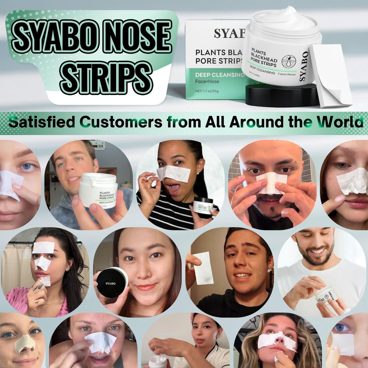 Blackhead Remover Peel Off Mask for Nose & Face - 100 Strips + 1.7oz Pore Cleansing Kit Avelisse