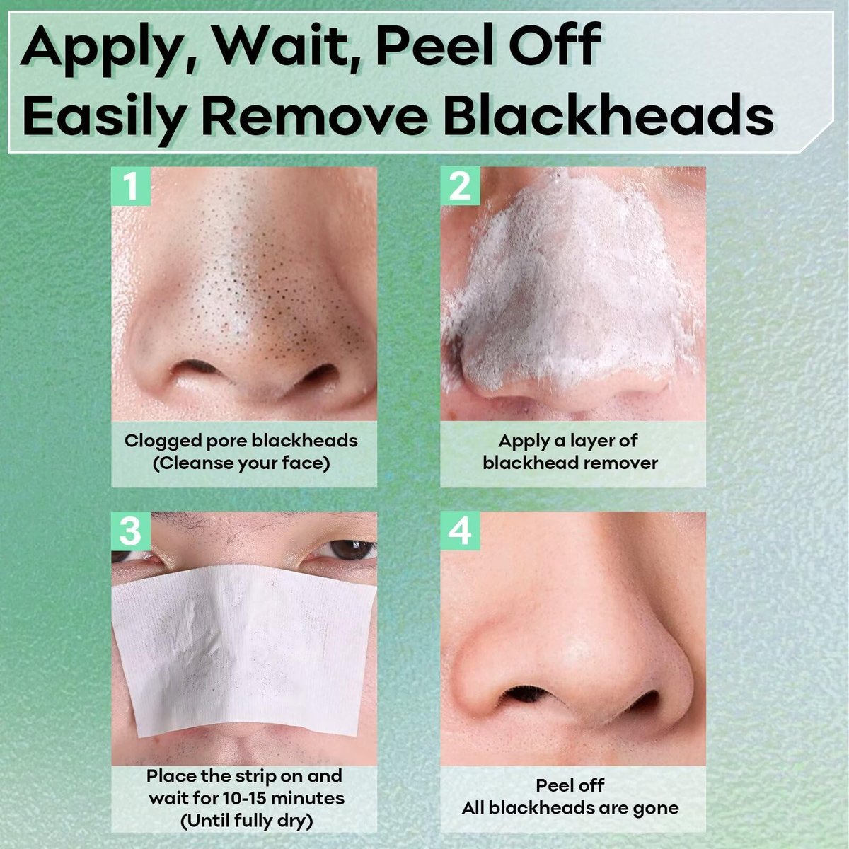 Blackhead Remover Peel Off Mask for Nose & Face - 100 Strips + 1.7oz Pore Cleansing Kit Avelisse