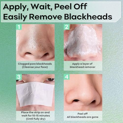 SYABO Blackhead Remover Nose Pore Strips - 100 Strips + 50g Peel Off Mask, Deep Cleansing Face Mask for Blackheads Removal, Aloe Vera Infused Avelisse