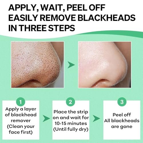 Blackhead Remover Peel Off Mask for Nose & Face - 100 Strips + 1.7oz Pore Cleansing Kit Avelisse