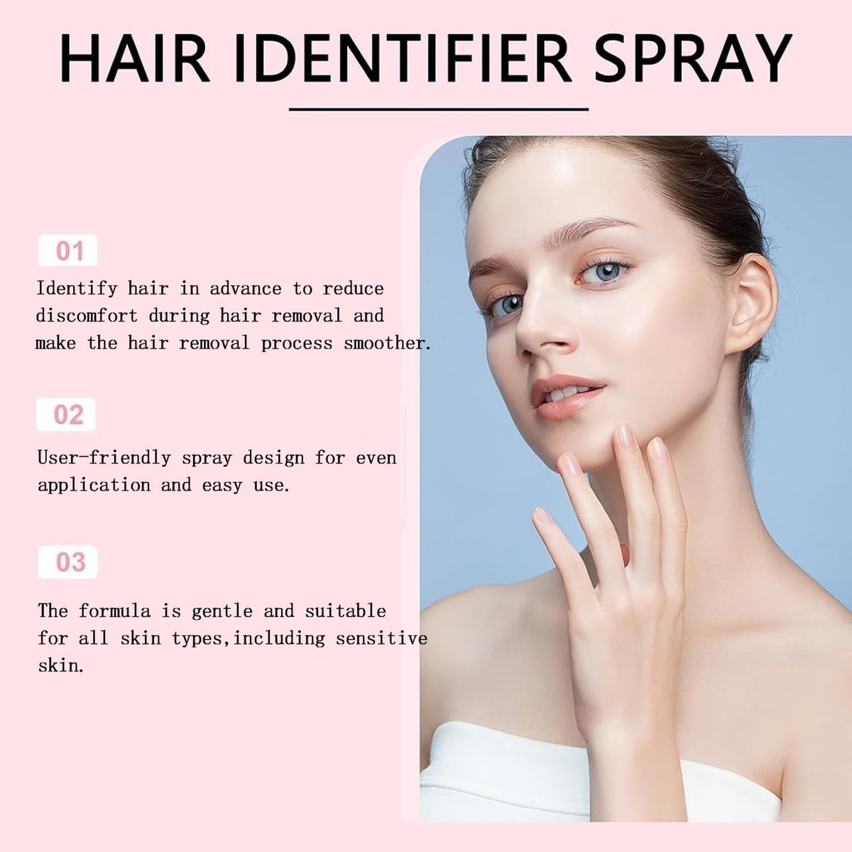 Hair Identifier Spray for Face Shaving - Moisturizing Skin Care Set, Suitable for All Skin Types (1 Set) - görsel 7