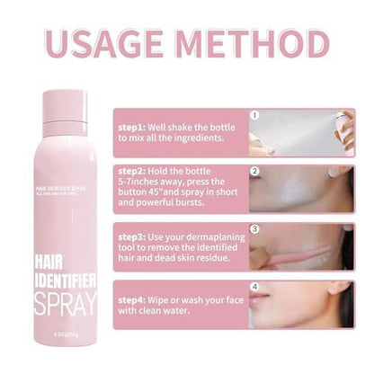 Hair Identifier Spray for Face Shaving - Moisturizing Skin Care Set, Suitable for All Skin Types (1 Set)