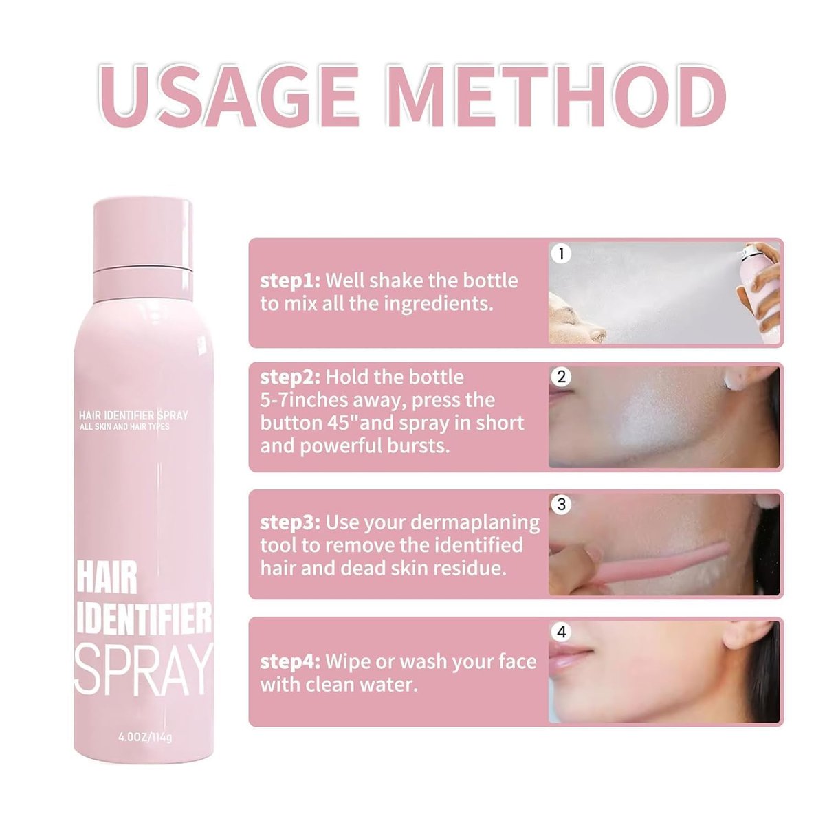 Hair Identifier Spray for Face Shaving - Moisturizing Skin Care Set, Suitable for All Skin Types (1 Set) - görsel 9