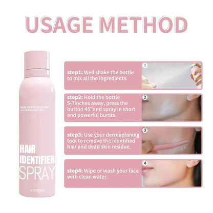 Hair Identifier Spray for Face Shaving - Moisturizing Skin Care Set, Suitable for All Skin Types (1 Set)