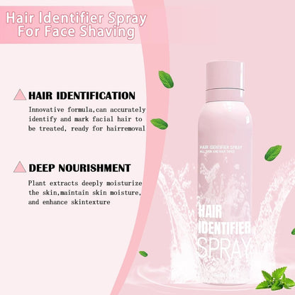 Hair Identifier Spray for Face Shaving - Moisturizing Skin Care Set, Suitable for All Skin Types (1 Set)