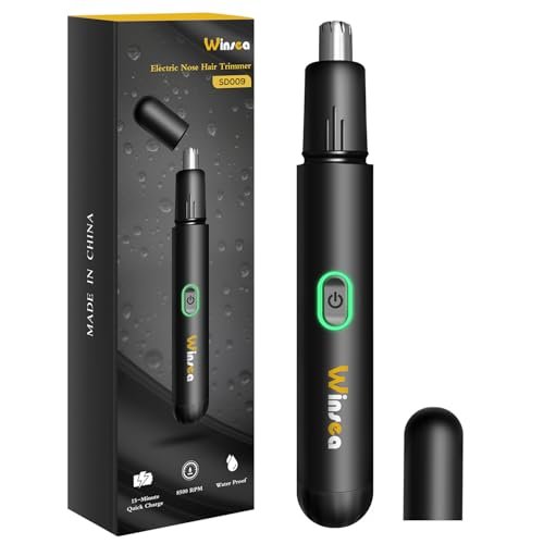 Winsea Precision Nose Hair Trimmer – 360° Safe & Efficient Electric Trimming, USB Rechargeable, Waterproof, for Nose, Ear, Eyebrows, and Beard Grooming - görsel 2