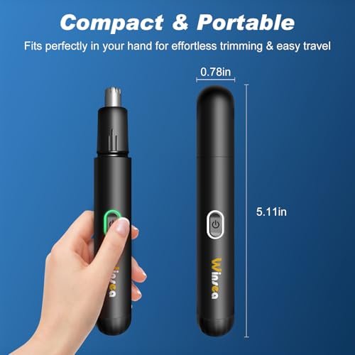Winsea Precision Nose Hair Trimmer – 360° Safe & Efficient Electric Trimming, USB Rechargeable, Waterproof, for Nose, Ear, Eyebrows, and Beard Grooming - görsel 4