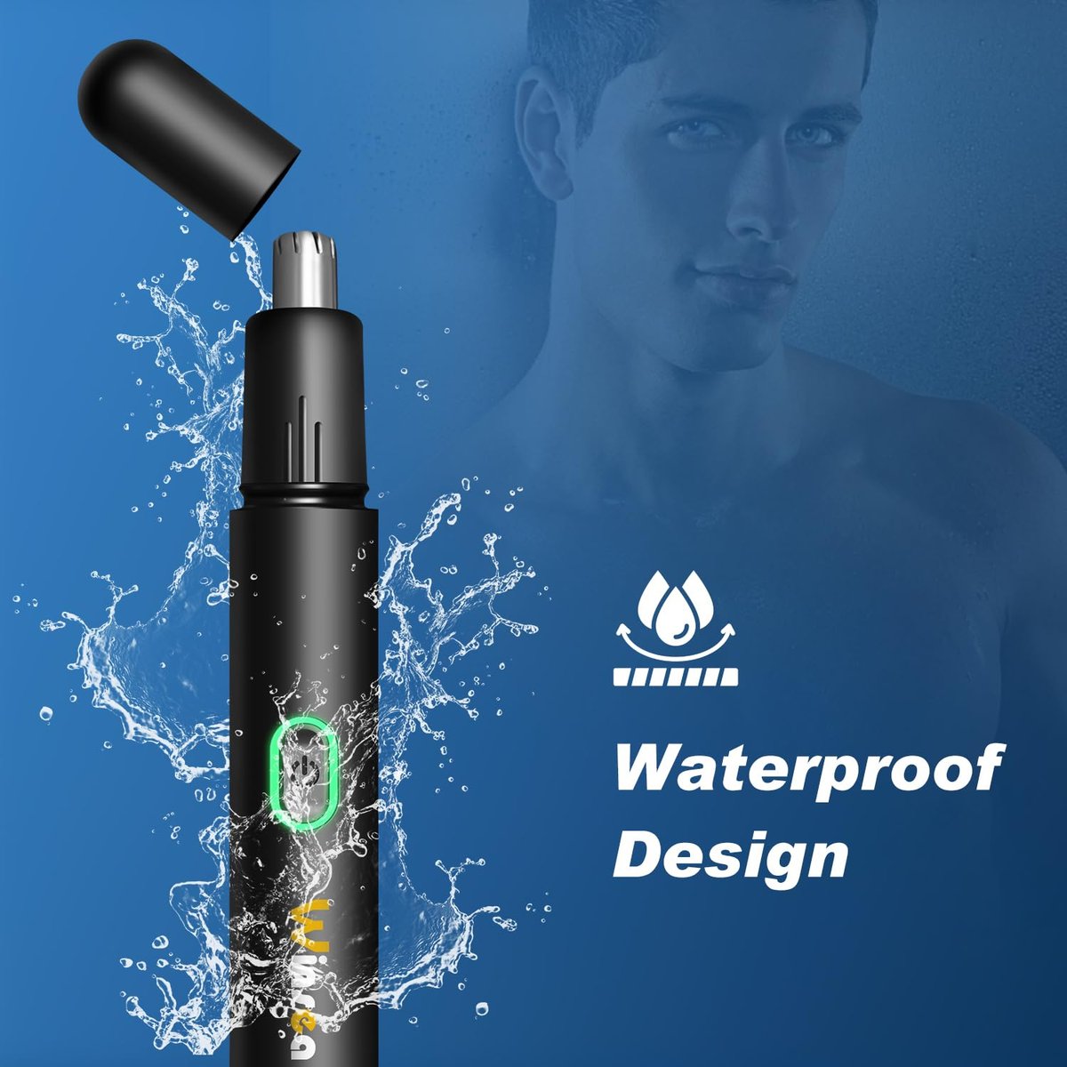 Winsea Precision Nose Hair Trimmer – 360° Safe & Efficient Electric Trimming, USB Rechargeable, Waterproof, for Nose, Ear, Eyebrows, and Beard Grooming - görsel 11