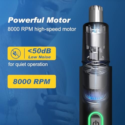 Winsea Precision Nose Hair Trimmer – 360° Safe & Efficient Electric Trimming, USB Rechargeable, Waterproof, for Nose, Ear, Eyebrows, and Beard Grooming - görsel 10