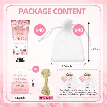 40-Pack Hand Cream Sets - Multipurpose Baby Shower Party Favors, Wedding & Thank You Gifts for Guests by MZANK Avelisse