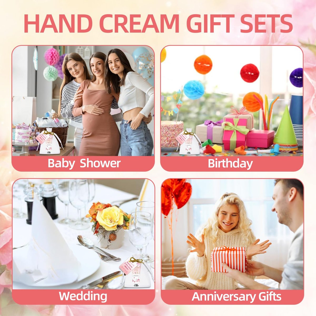 40-Pack Hand Cream Sets - Multipurpose Baby Shower Party Favors, Wedding & Thank You Gifts for Guests by MZANK Avelisse