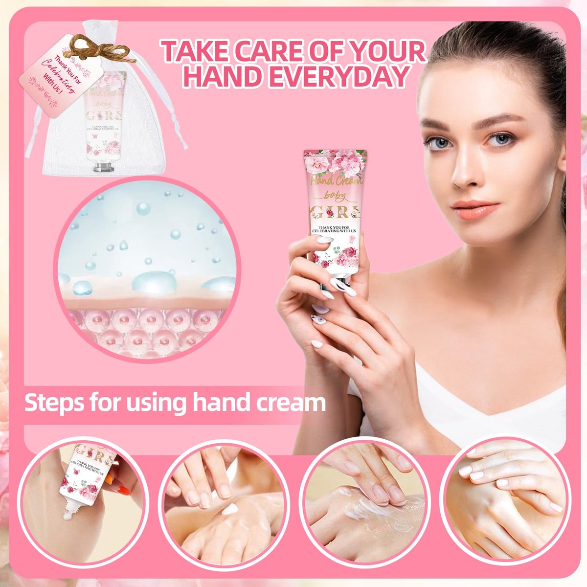 40-Pack Hand Cream Sets - Multipurpose Baby Shower Party Favors, Wedding & Thank You Gifts for Guests by MZANK Avelisse