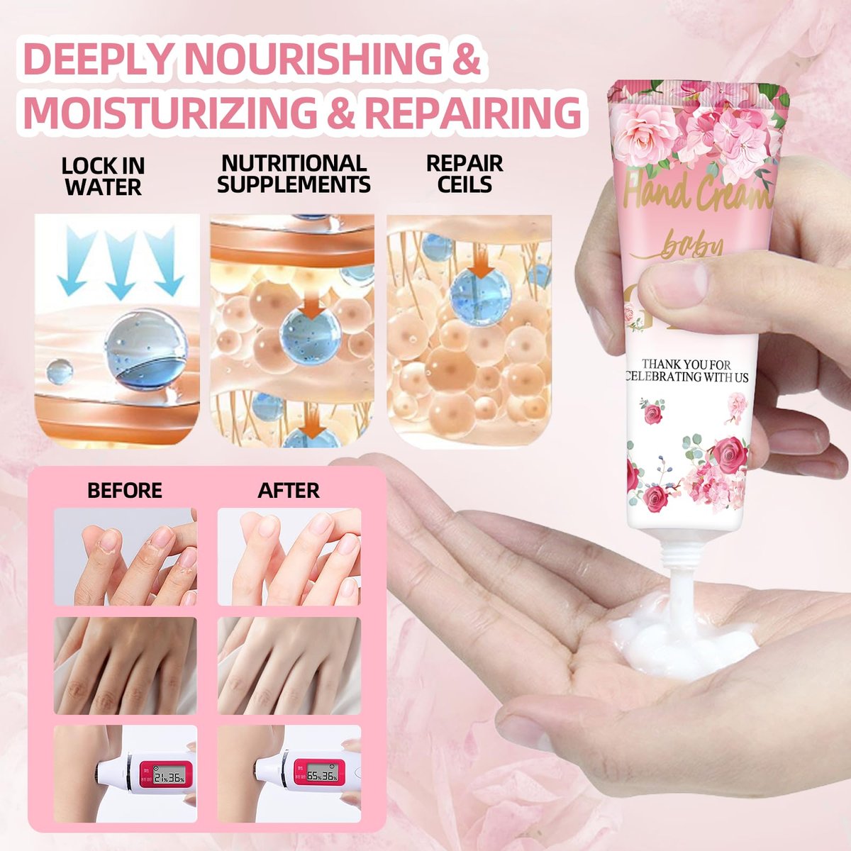 40-Pack Hand Cream Sets - Multipurpose Baby Shower Party Favors, Wedding & Thank You Gifts for Guests by MZANK Avelisse