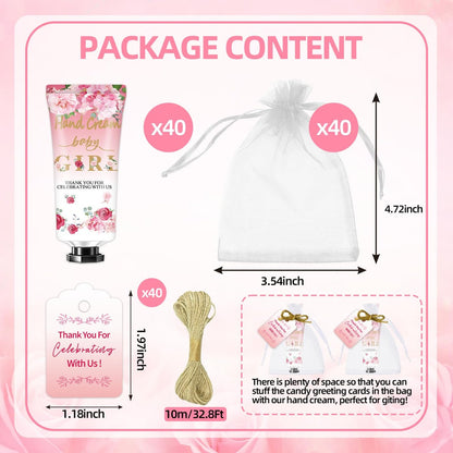 40-Pack Hand Cream Sets - Multipurpose Baby Shower Party Favors, Wedding & Thank You Gifts for Guests by MZANK Avelisse