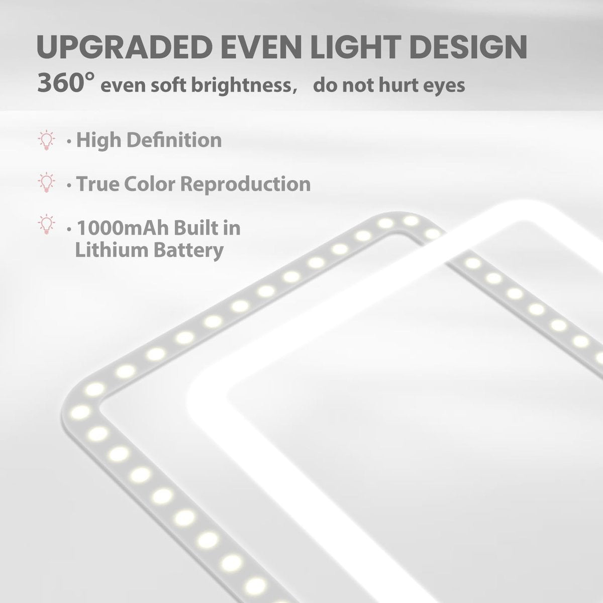 Koolstuffs Travel Mirror with Light - – Rechargeable & Portable: Built-in rechargeable battery eliminates the – Image 11