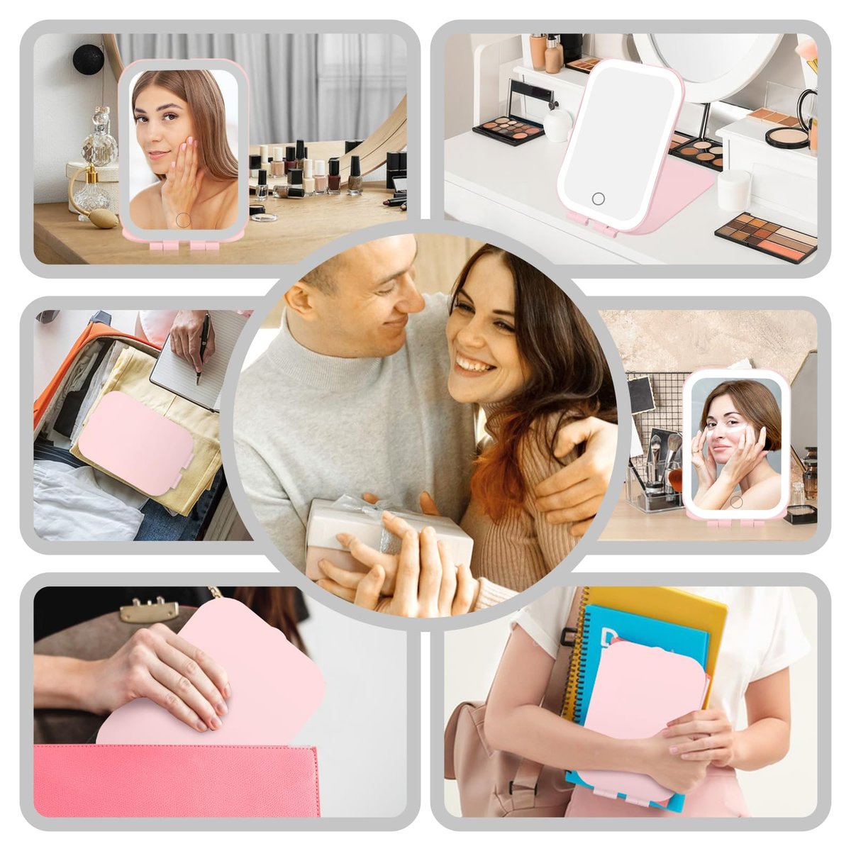 Koolstuffs Travel Mirror with Light - – Dimmable Touch Screen: Adjust brightness with a simple touch. Find your – Image 13