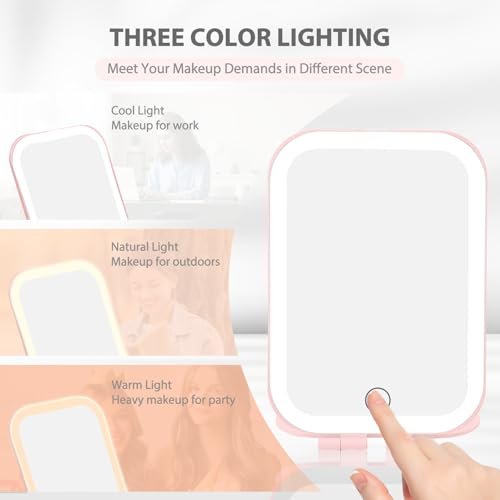 Koolstuffs Travel Mirror with Light - – High-Definition Glass Mirror: Crystal-clear reflection ensures accurate – Image 4
