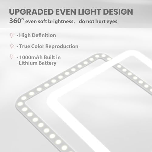 Koolstuffs Travel Mirror with Light - – 3 Colors LED Lighting: Choose from warm, natural, or cool light to match – Image 12