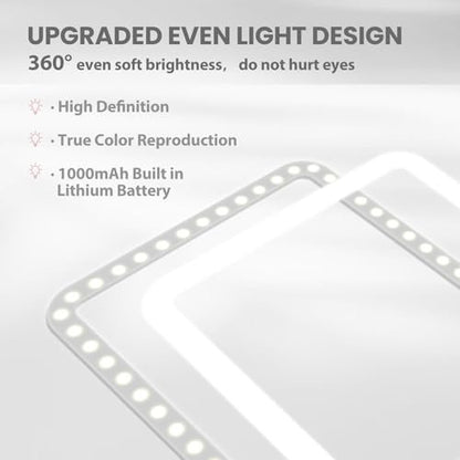 Koolstuffs Travel Mirror with Light - – 3 Colors LED Lighting: Choose from warm, natural, or cool light to match – Image 12