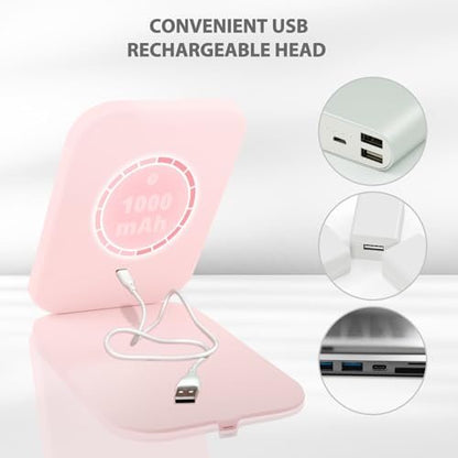Koolstuffs Travel Mirror with Light - – Stylish Pink Design: Elegant and modern, this mirror adds a touch of – Image 10