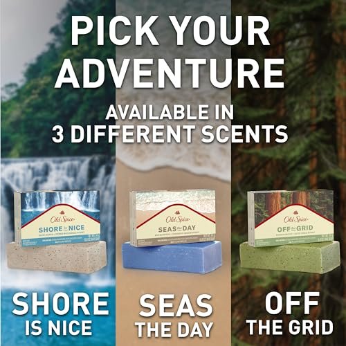 Old Spice Men's Bar Soap Seas The Day - Eucalyptus & Coconut Cream Scent, 5.0 oz - 10x More Moisturizers with Mild Exfoliators & Plant Based Cleansers - görsel 14