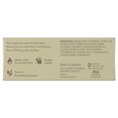 Old Spice Premium Bar Soap, Seas The Day Eucalyptus and Coconut Cream Scent, 5.0 oz (Pack of 6) Avelisse