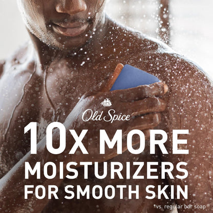 Old Spice Men's Bar Soap Seas The Day - Eucalyptus & Coconut Cream Scent, 5.0 oz - 10x More Moisturizers with Mild Exfoliators & Plant Based Cleansers