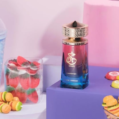 Paris Corner Khair Confection EDP 3.4 Fl Oz – Sweet Candy Scent Perfume for Men & Women with Pear, Whipped Cream, Jasmine & Vanilla Notes Avelisse