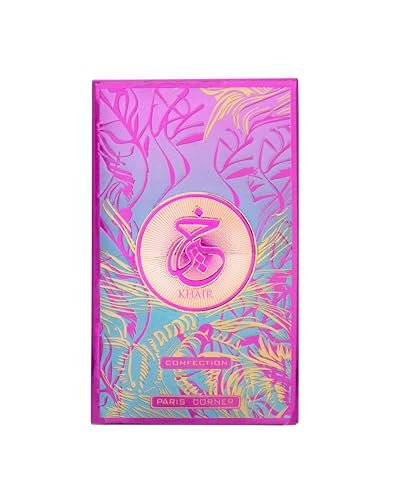 Paris Corner Khair Confection EDP 3.4 Fl Oz – Sweet Candy Scent Perfume for Men & Women with Pear, Whipped Cream, Jasmine & Vanilla Notes Avelisse
