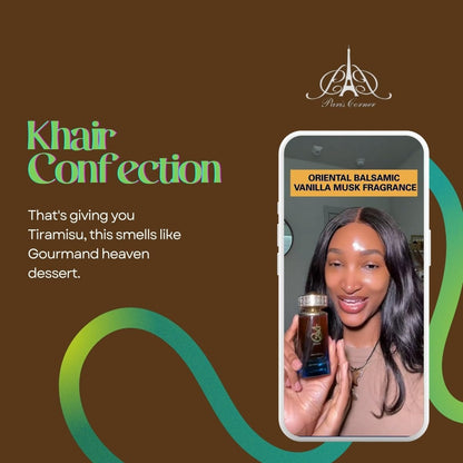 Paris Corner Khair Confection EDP 3.4 Fl Oz – Sweet Candy Scent Perfume for Men & Women with Pear, Whipped Cream, Jasmine & Vanilla Notes Avelisse