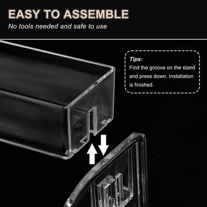 SUTOKAKA 3-Tier Clear Acrylic Nail Polish Organizer - Versatile Eyeglasses Display Holder, Essential Oil Storage Rack, Makeup Stand Tray