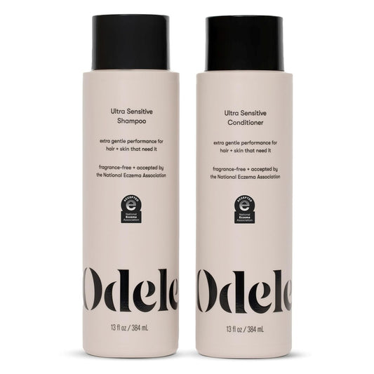 Odele Sulfate-Free Ultra-Sensitive Shampoo & Conditioner Set - Extra Gentle Cleansing for All Hair Types, 13 Fl Oz Each (2-Pack) Avelisse