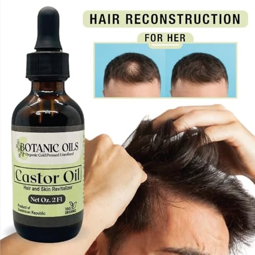 Botanic Oils 100% Pure Castor Oil – 2 fl oz | Cold Pressed | Hair Growth, Lash & Brow Strengthening, Skin & Nail Hydration - görsel 6