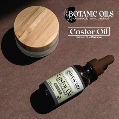Botanic Oils 100% Pure Castor Oil – 2 fl oz | Cold Pressed | Hair Growth, Lash & Brow Strengthening, Skin & Nail Hydration
