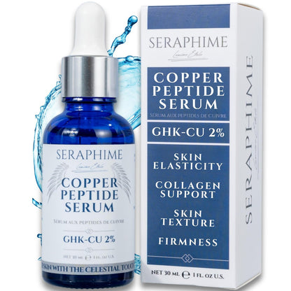Copper Peptides Serum for Face with 2% Copper Peptide, 4% EGF, Niacinamide, Ceramides, Squalane & Hyaluronic Acid - Multi Peptide Anti-Aging Serum, 1 fl oz Avelisse