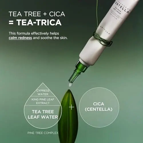 SKIN1004 Tea-Trica Spot Cream - Targeted Spot Treatment with Centella Asiatica & Tea Tree for Clear-Looking Skin, Korean Cica Cream, 0.67 fl.oz / 20ml Avelisse