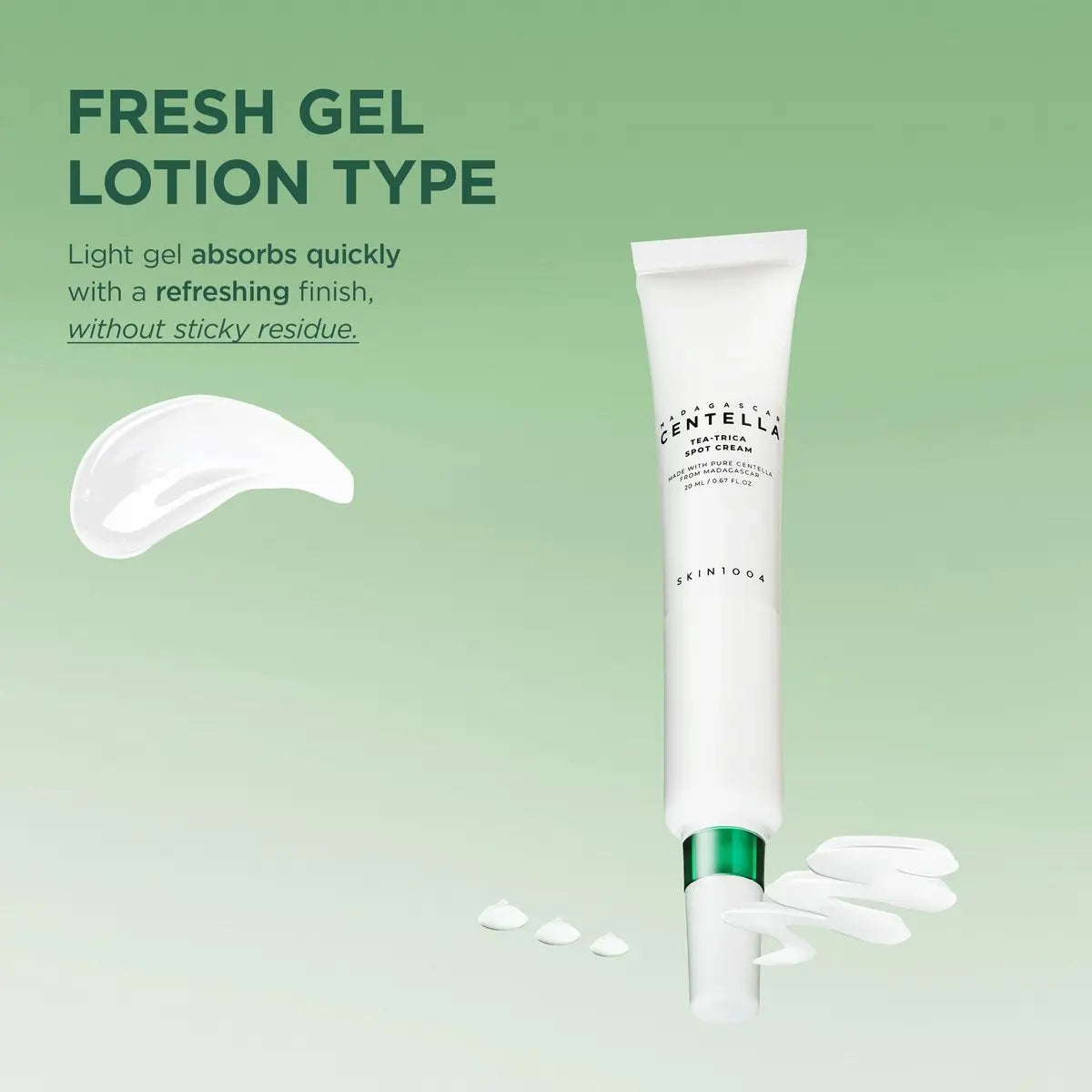 SKIN1004 Tea-Trica Spot Cream - Targeted Spot Treatment with Centella Asiatica & Tea Tree for Clear-Looking Skin, Korean Cica Cream, 0.67 fl.oz / 20ml Avelisse