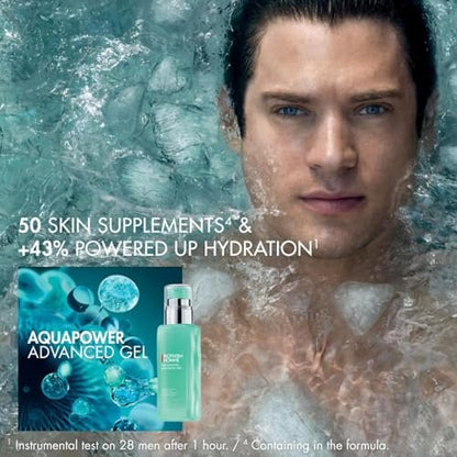 Aquapower Advanced Gel Men's Face Moisturizer – 48H Hydration with Biotech Plankton, 3.4 oz Avelisse