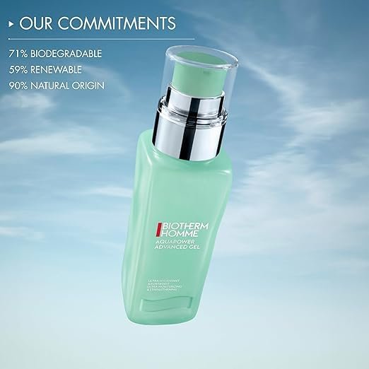 Aquapower Advanced Gel Men's Face Moisturizer – 48H Hydration with Biotech Plankton, 3.4 oz Avelisse