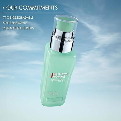 Aquapower Advanced Gel Men's Face Moisturizer – 48H Hydration with Biotech Plankton, 3.4 oz Avelisse