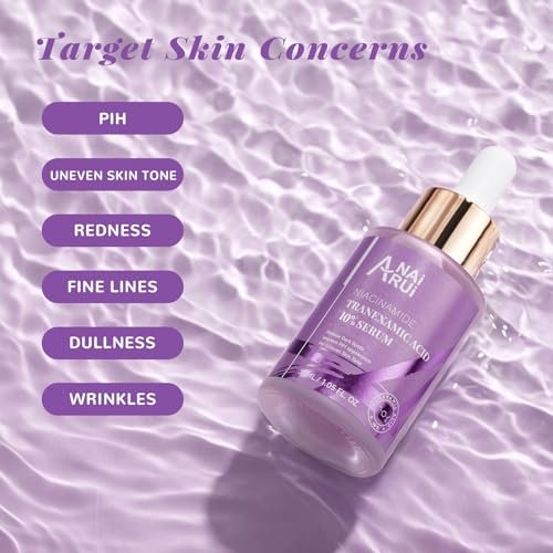 ANAI RUI 10% Tranexamic Acid Face Serum with Niacinamide, Kojic Acid, Arbutin & Ceramide - Lightweight Hydrating Serum for Uneven Skin Tone & Smooth Texture, Fragrance-Free, 1.05 Fl Oz Avelisse