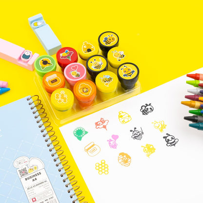 36PCS Bee Party Favors - 24 Temporary Tattoos & 12 Stamps - Honey Bee Themed Birthday Decorations, Goodie Bag Fillers, Classroom Rewards, Baby Shower Prizes for Boys & Girls Avelisse