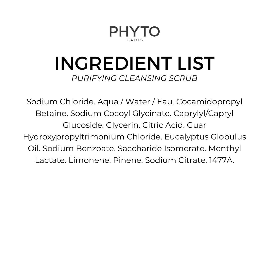 PHYTO Scalp Solutions Purifying Scrub - Exfoliating Sea Salt & Eucalyptus Deep Cleanse - Removes Buildup, Silicone & Sulfate-Free - For Oily Scalp - 7.05 oz - görsel 5