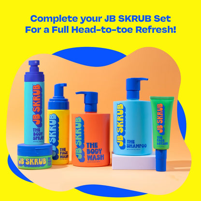 JB SKRUB Boys Shampoo for Kids, Tweens & Teens – Aloe Vera & Green Tea, Sulfate-Free, Paraben-Free, Citrus Scent, 14 oz BestDealFocus