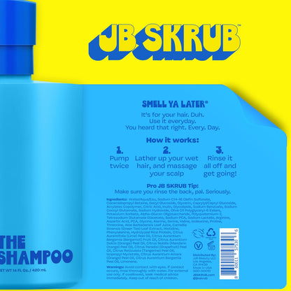 JB SKRUB Boys Shampoo for Kids, Tweens & Teens – Aloe Vera & Green Tea, Sulfate-Free, Paraben-Free, Citrus Scent, 14 oz BestDealFocus