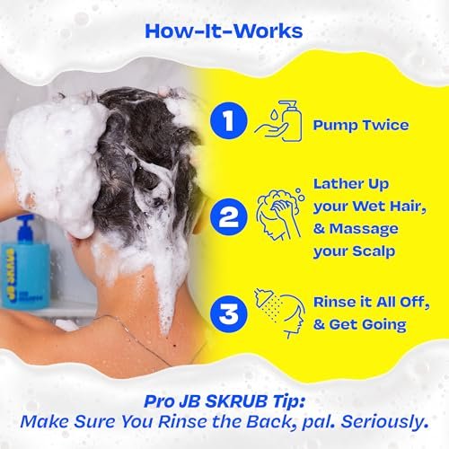 JB SKRUB Boys Shampoo for Kids, Tweens & Teens – Aloe Vera & Green Tea, Sulfate-Free, Paraben-Free, Citrus Scent, 14 oz BestDealFocus