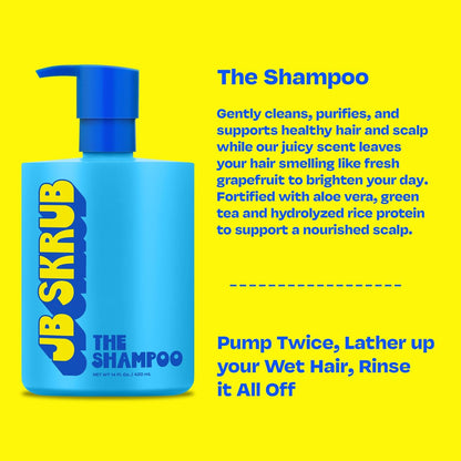 JB SKRUB Boys Shampoo for Kids, Tweens & Teens – Aloe Vera & Green Tea, Sulfate-Free, Paraben-Free, Citrus Scent, 14 oz BestDealFocus
